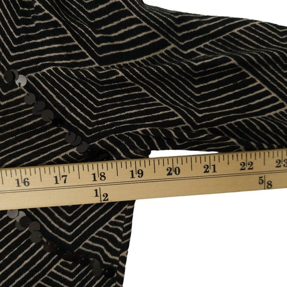 Ann Taylor Loft Button Front Knit Cardigan M Geometric Sequins Light Weight NEW - Picture 3 of 15